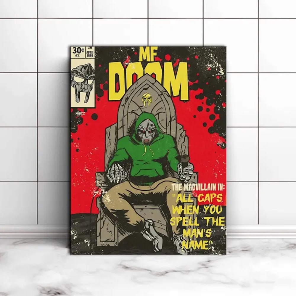 MF DOOM Retro Canvas Poster 